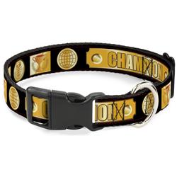 Plastic Clip Collar - CHAMPION Belt/Icons Black/Golds
