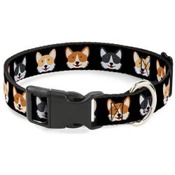 Plastic Clip Collar - Corgi 3-Faces Black