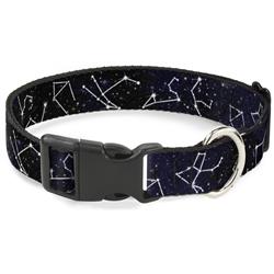 Plastic Clip Collar - Constellations-14 Galaxy/White