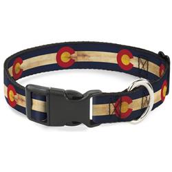 Plastic Clip Collar - Colorado Flag Continuous Vintage