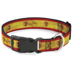 Plastic Clip Collar - Spain Flag Continuous Vintage