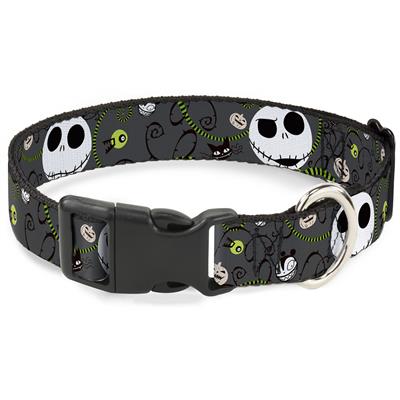 Plastic Clip Collar - Nightmare Before Christmas Jack Expressions/Halloween Elements Gray
