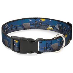 Plastic Clip Collar - Nightmare Before Christmas Jack, Zombie Duck & Zero Cemetery Scene