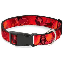 Plastic Clip Collar - Simba Scar Battle Scene Fiery Red