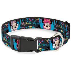 Plastic Clip Collar - Minnie Mouse Hoody & Headphone Poses Gray/Multi Color