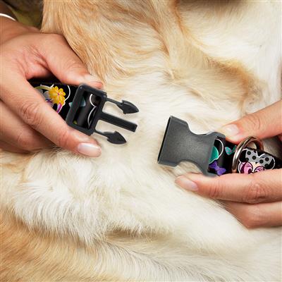 Plastic Clip Collar - Mini Minnie Expressions/Bows Black/Multi Color