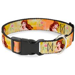 Plastic Clip Collar - Belle Poses/Enchanted Rose/Story Script Yellow/Pinks