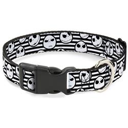 Plastic Clip Collar - Jack Expressions/Stripe White/Black