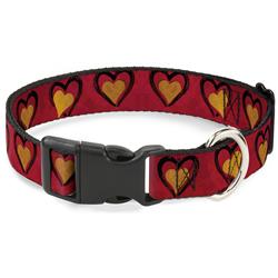 Plastic Clip Collar - Alice in Wonderland Queen's Hearts Reds/Black/Gold