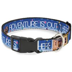 Plastic Clip Collar - ADVENTURE IS OUT THERE/Carl on Porch/Flying House/Balloons Blues/White/Multi Color