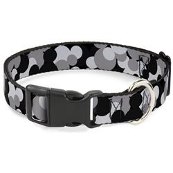 Plastic Clip Collar - Mickey Mouse Head Stacked Black/Grays