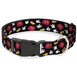 Plastic Clip Collar - Mickey Mouse Costume Elements Scattered Black