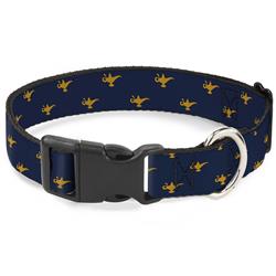 Plastic Clip Collar - Aladdin Genie Lamp Monogram Navy/Gold