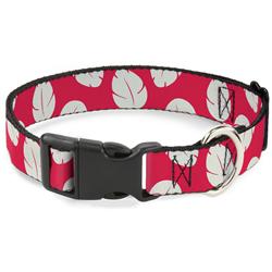 Plastic Clip Collar - Lilo & Stitch Bounding Lilo Dress Leaves Red/Ivory
