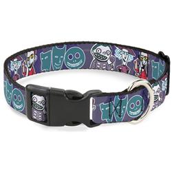 Plastic Clip Collar - Nightmare Before Christmas Lock Shock & Barrel Group Pose/Masks Purples