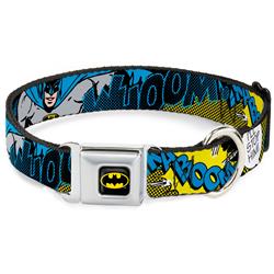 Batman Black/Yellow Seatbelt Buckle Collar - Batman Scene1