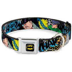 Batman Black/Yellow Seatbelt Buckle Collar - Batman & Villains1