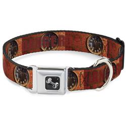 Dog Bone Black/Silver Seatbelt Buckle Collar - Danger Gauge