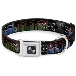 Dog Bone Black/Silver Seatbelt Buckle Collar - Equalizer