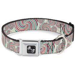 Dog Bone Black/Silver Seatbelt Buckle Collar - Lollipops