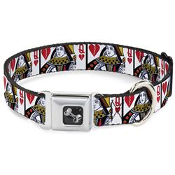 Dog Bone Black/Silver Seatbelt Buckle Collar - Queen of Broken Hearts