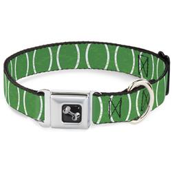 Dog Bone Black/Silver Seatbelt Buckle Collar - Rings Camo Neon Green/White