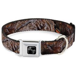 Dog Bone Black/Silver Seatbelt Buckle Collar - Vivid Grilled Steak