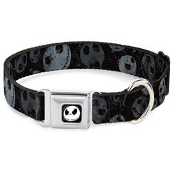 Jack Expression3 Full Color Seatbelt Buckle Collar - Nightmare Before Christmas Jack Expressions Scattered Weathered