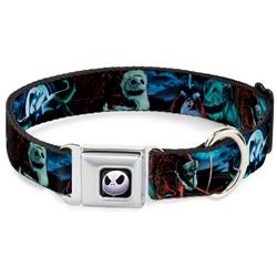 Jack Expression6 Full Color Seatbelt Buckle Collar - Nightmare Before Christmas Jack, Oogie Boogie, Santa Scene