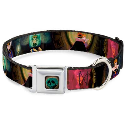 Poisoned Apple Full Color Seatbelt Buckle Collar - Snow White Evil Queen Poses