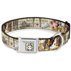 Belle Face Sketch Full Color Light Yellow Seatbelt Buckle Collar - Belle Sketch Poses/Story Script