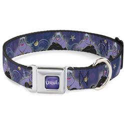 URSULA Full Color Purple-Fade/White Seatbelt Buckle Collar - Ursula 4-Poses/Shells/Ivy/Bubbles Purples/Blues