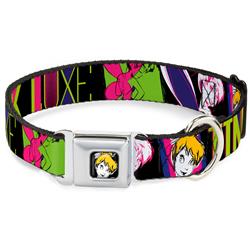 Tink Luxe Full Color Seatbelt Buckle Collar - TINK LUXE Sketch Black/Multi Neon