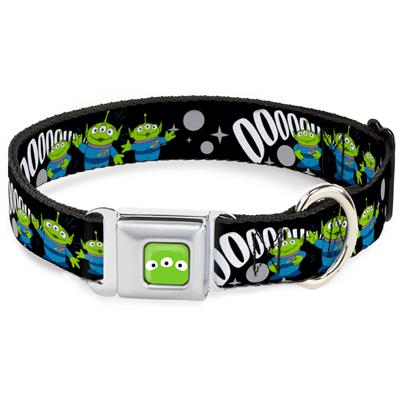Toy Story Alien Eyes Full Color Green/Black/White Seatbelt Buckle Collar - Toy Story 3-Aliens OOOOOHHH Black/White/Gray