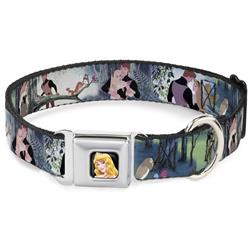 Sleeping Beauty Full Color Seatbelt Buckle Collar - Sleeping Beauty Woods Scenes