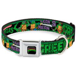 Classic TEENAGE MUTANT NINJA TURTLES Logo Seatbelt Buckle Collar - Classic TEENAGE MUTANT NINJA TURTLES Logo/Group Pose5/LEAN MEAN & GREEN