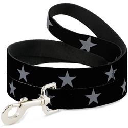 Dog Leash - Star Black/Silver