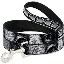 Dog Leash - 100 Dollar Bill CLOSE-UP White/Black
