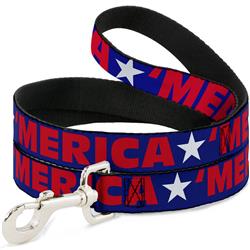 Dog Leash - 'MERICA/Star Blue/Red/White