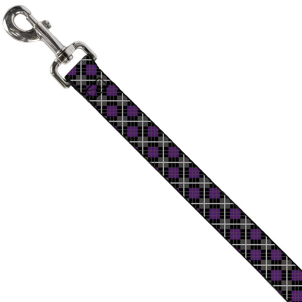 Buckle Down Lanyard - 1.0" - Argyle Black Gray Purple Best Sale | Bags