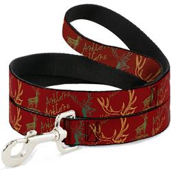 Dog Leash - Antlers Brown/Turquoise/Gold