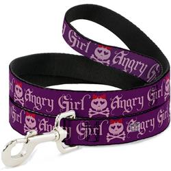 Dog Leash - Angry Girl Purple/Pink