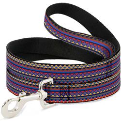 Dog Leash - Aztec15 Blues/Yellow/Orange/Gray