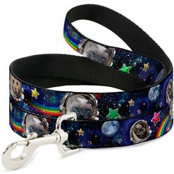 Dog Leash - Astronaut Cats in Space/Rainbows/Stars