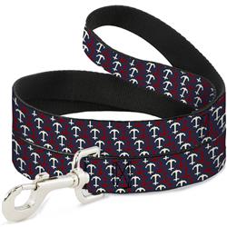 Dog Leash - Anchor3 Flip Navy/Red/Cream