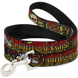 Dog Leash - Born to Raise Hell Red