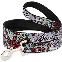 Dog Leash - Born to Blossom White