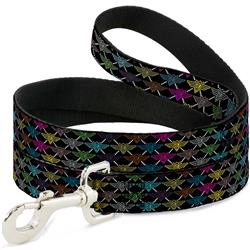 Dog Leash - Buckle-Down BD Monogram Black/Multi Neon
