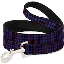Dog Leash - Buffalo Plaid Abstract White/Black/Turquoise