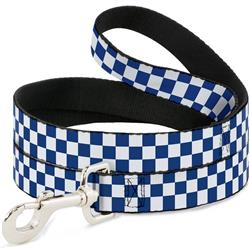 Dog Leash - Checker BlueKU/White